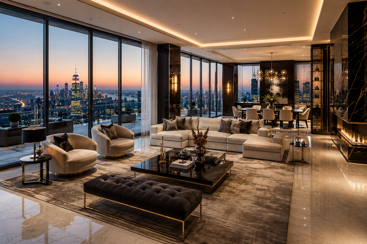 Penthouse Dekorasyonunda Lüks Mobilya Trendleri