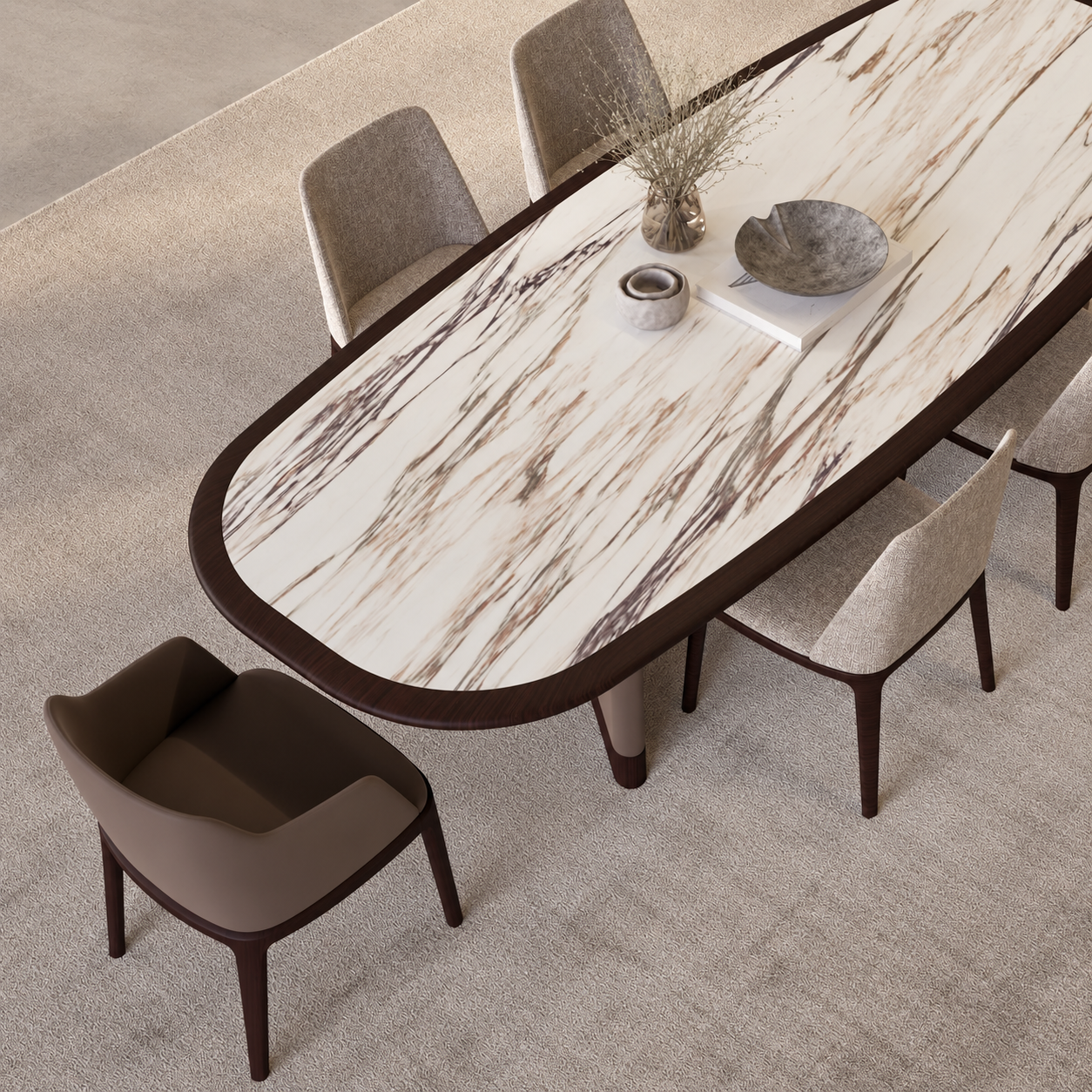 OPUS - Seramik Detaylı Yemek Masası