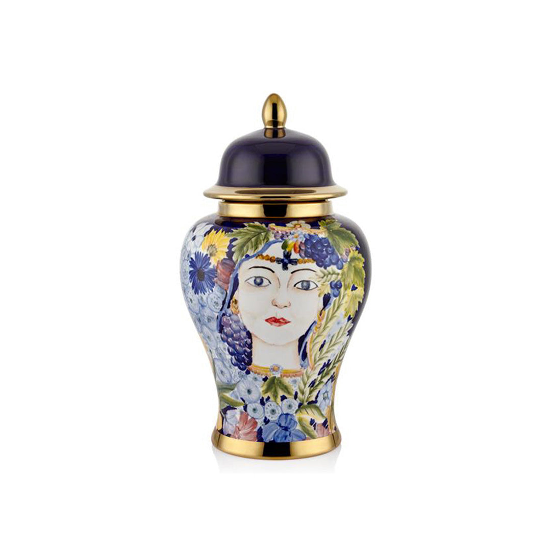 MİLLA - Lacivert Kapaklı Küçük Boy Vazo