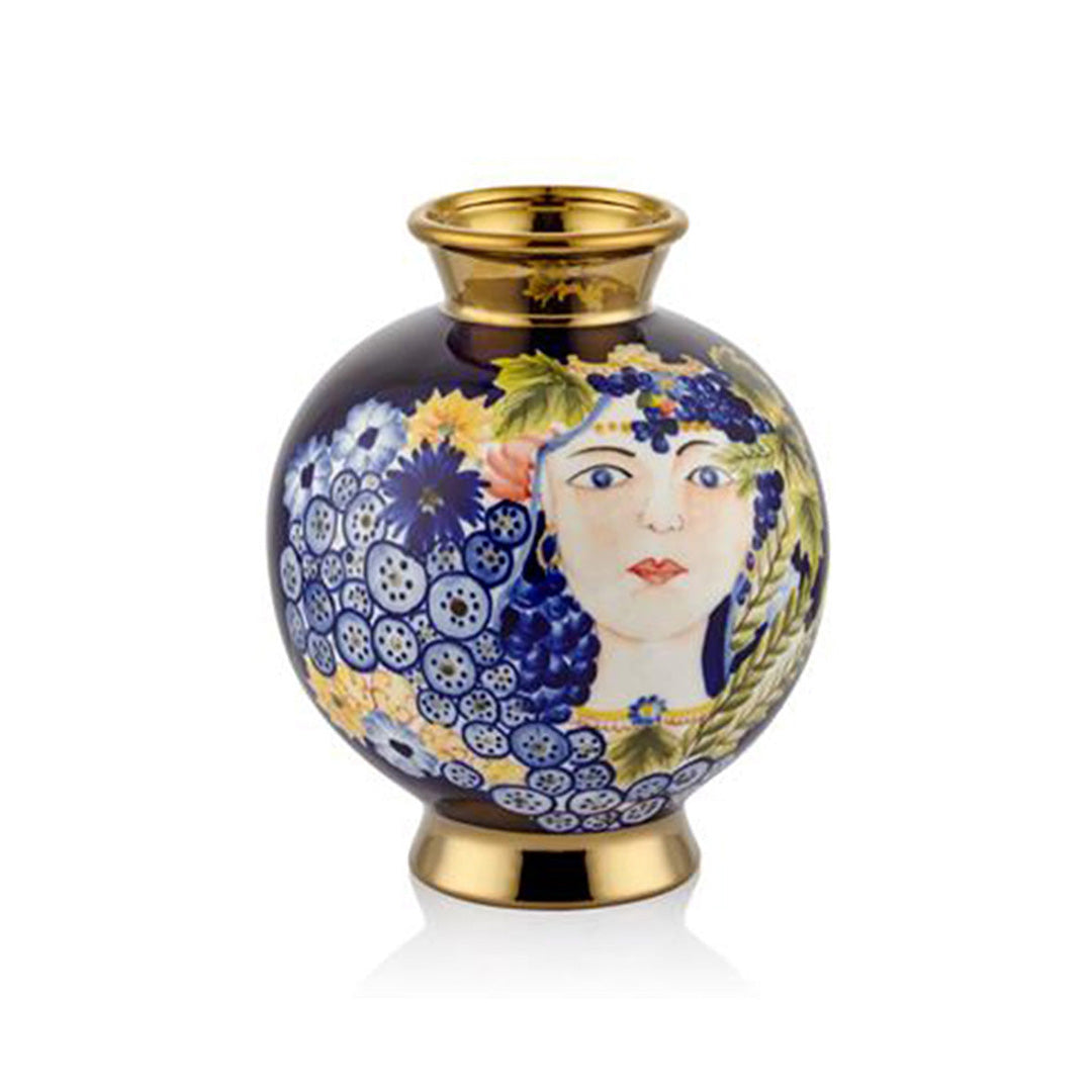 MİLLA - Lacivert Yuvarlak Vazo