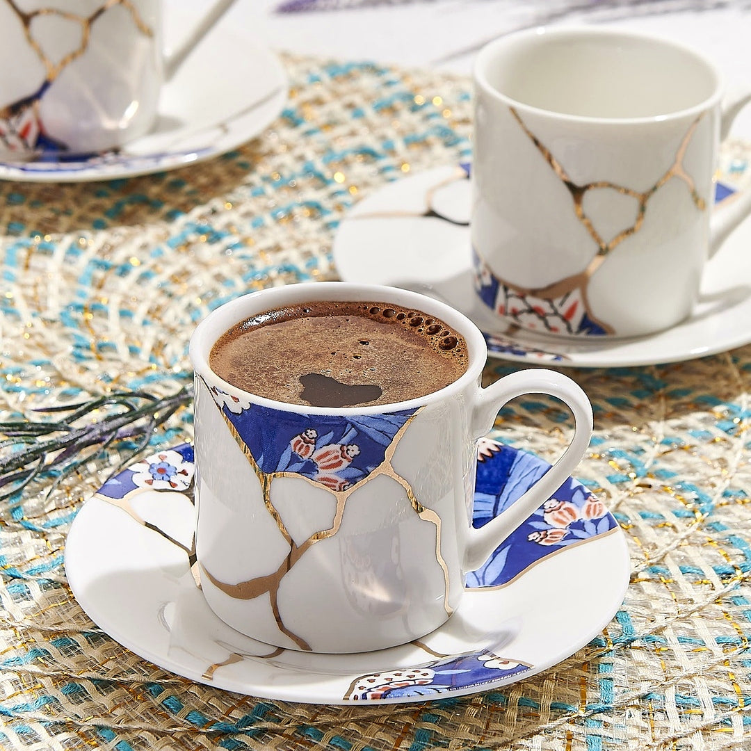 PAŞABAHÇE - Kintsugi Fincan Seti 4'lü