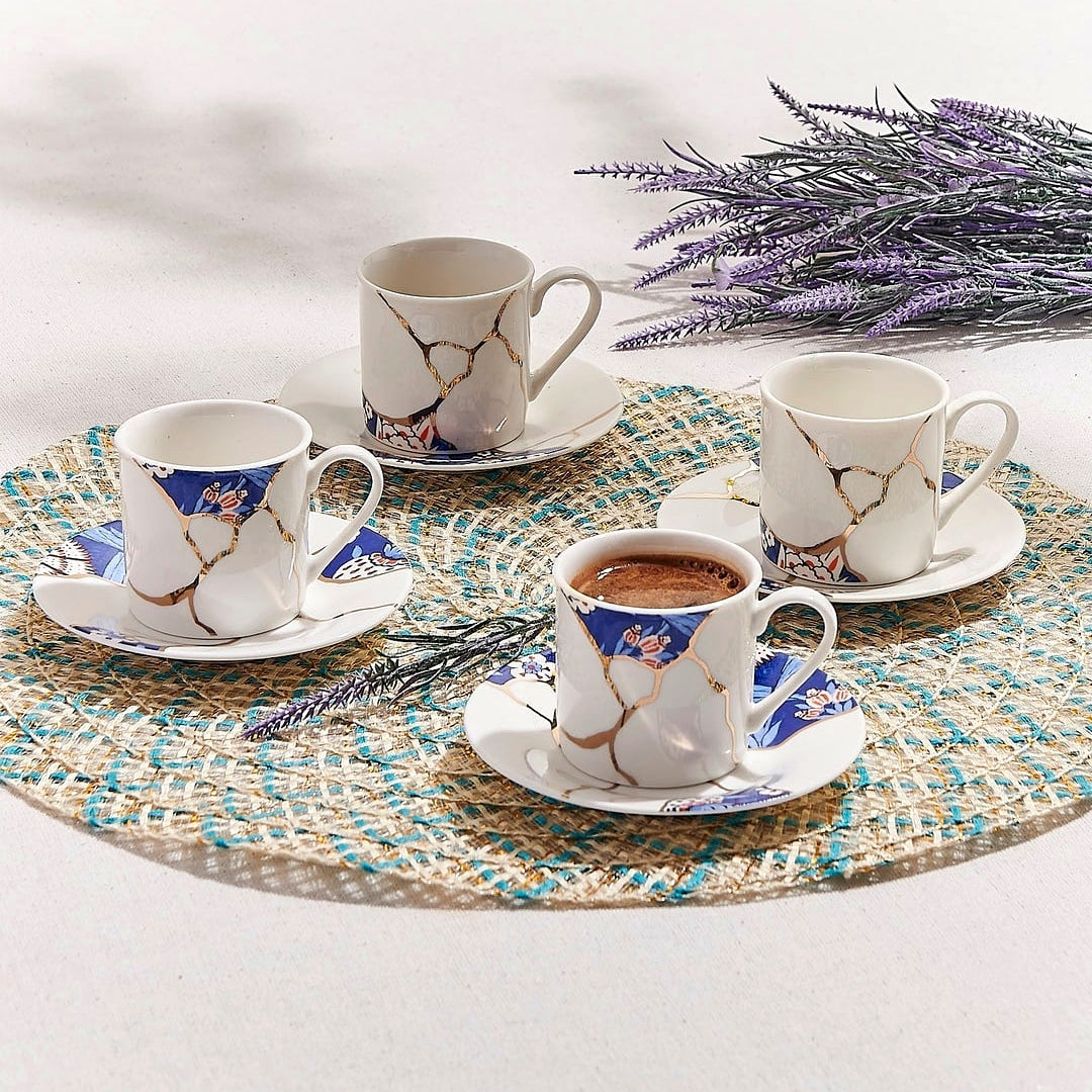 PAŞABAHÇE - Kintsugi Fincan Seti 4'lü