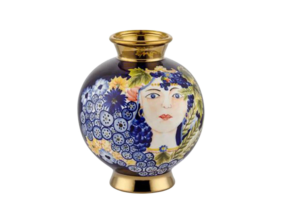 MİLLA - Lacivert Yuvarlak Vazo