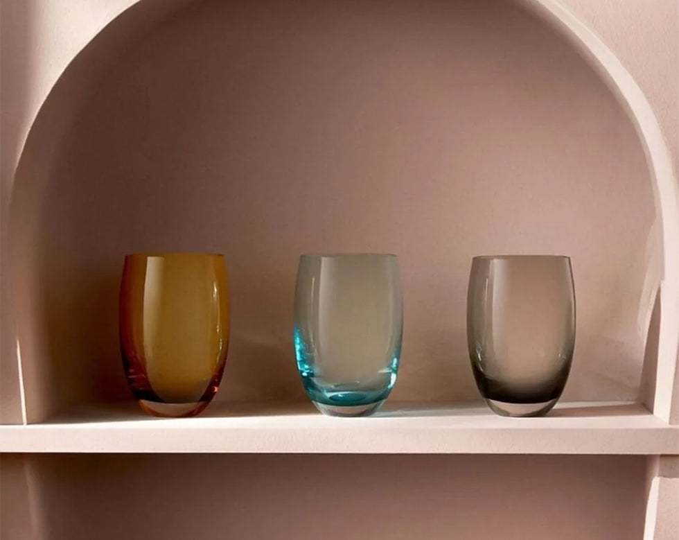 PAŞABAHÇE - Nude Colored U Su Bardağı Amber