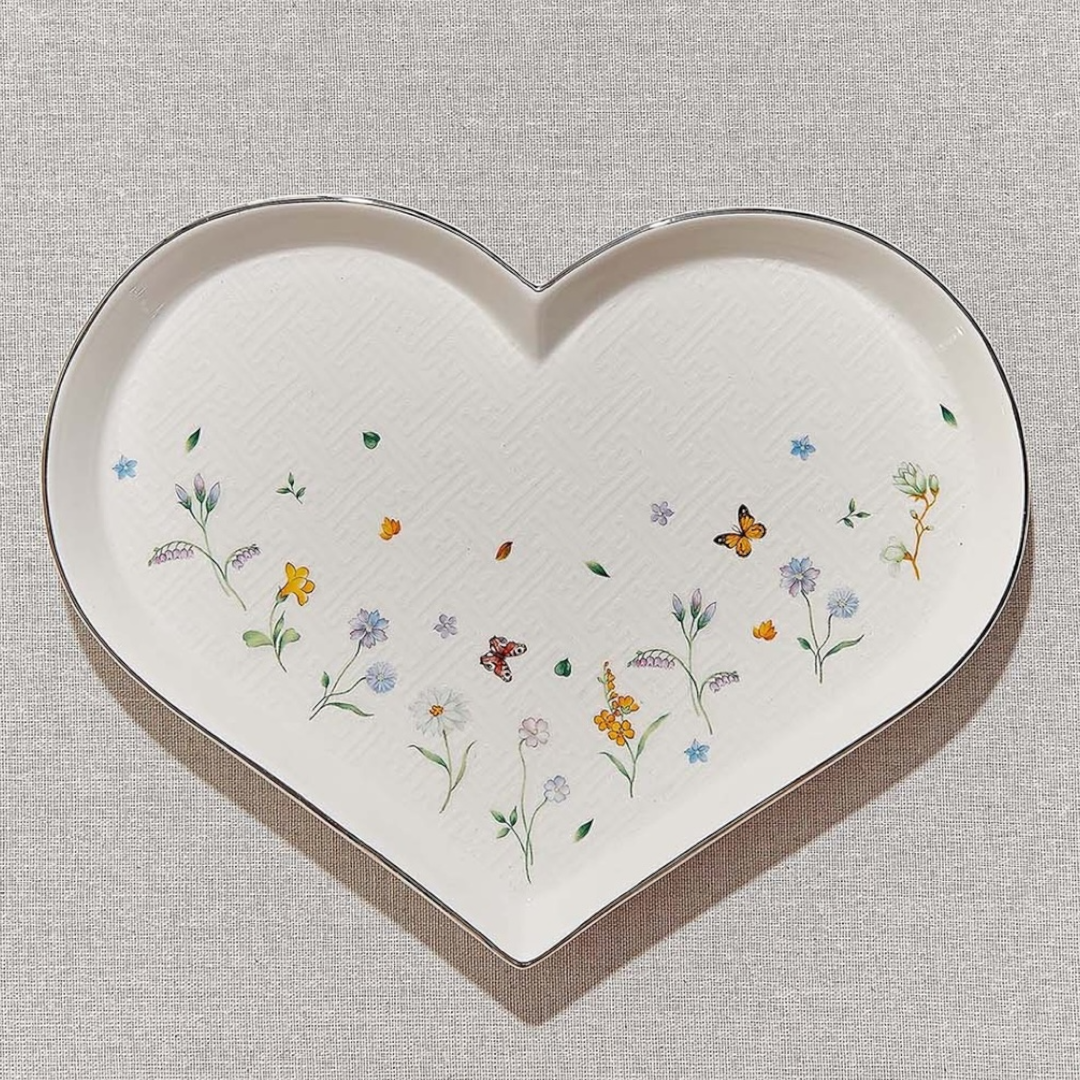 PAŞABAHÇE - Petite Fleur Kalp Porselen Servis Tabağı