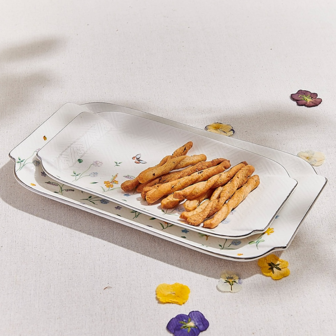 PAŞABAHÇE - Petite Fleur Porselen Dikdörtgen Servis Tabağı