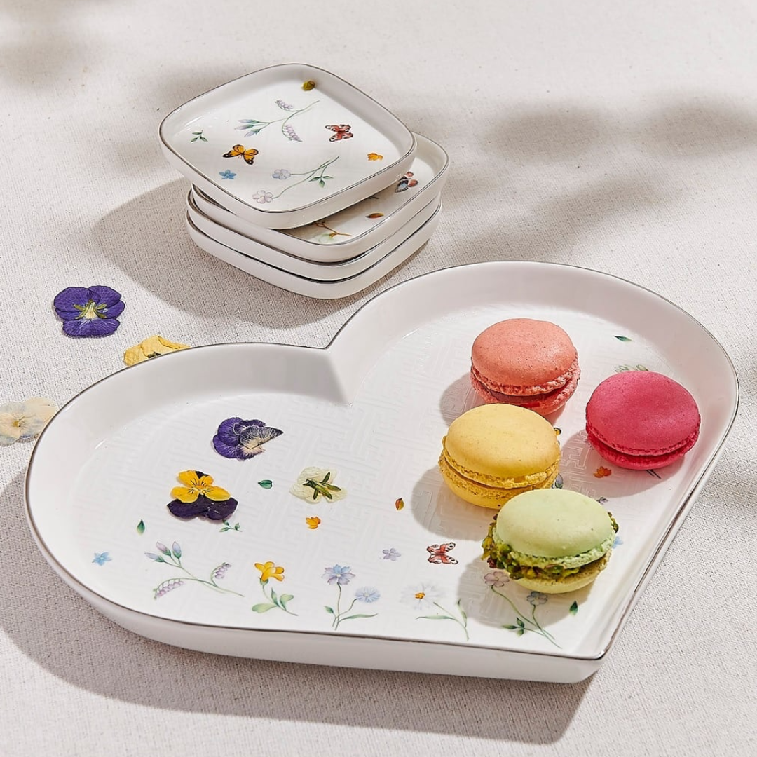 PAŞABAHÇE - Petite Fleur Porselen Mini Servis Tabağı 4'lü