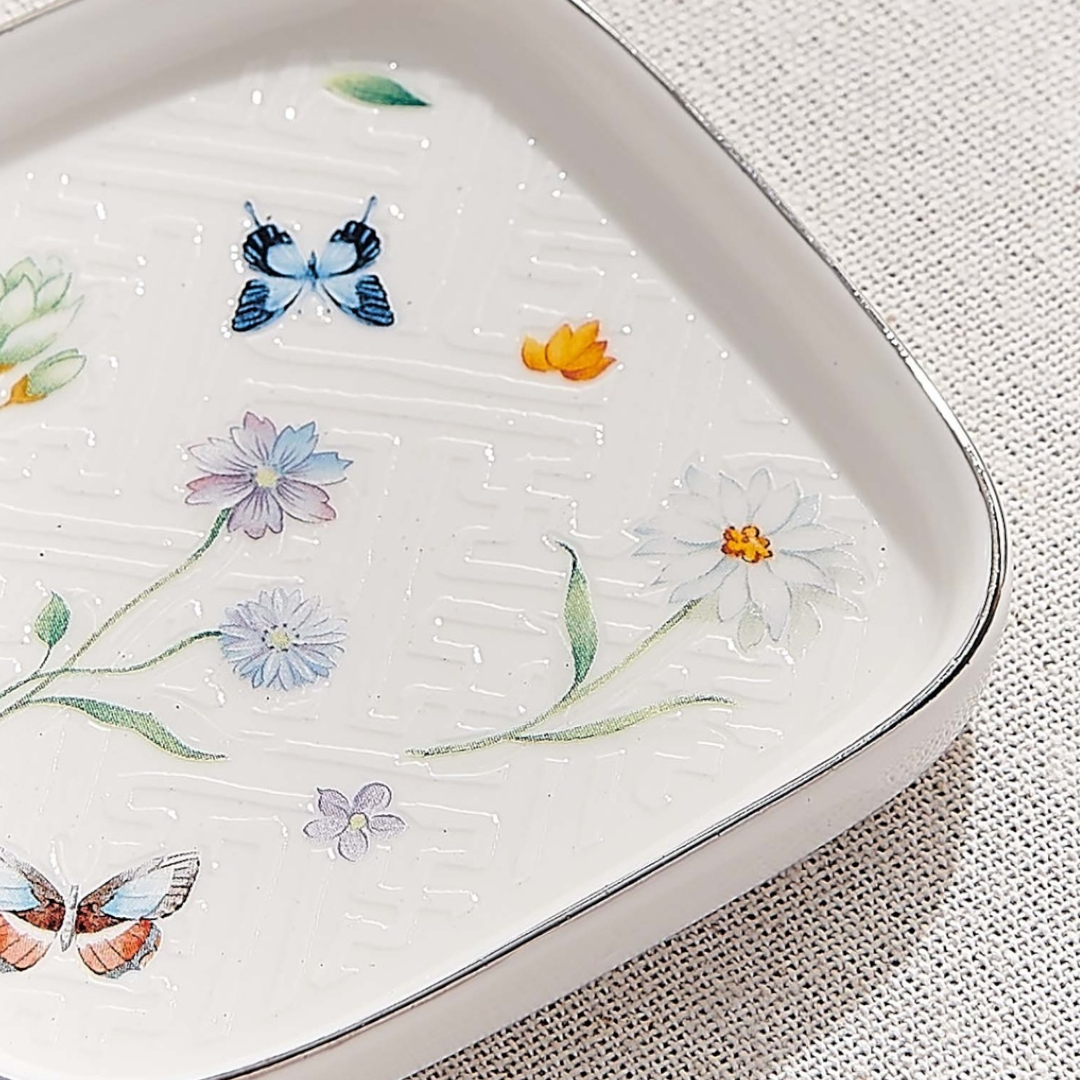 PAŞABAHÇE - Petite Fleur Porselen Mini Servis Tabağı 4'lü