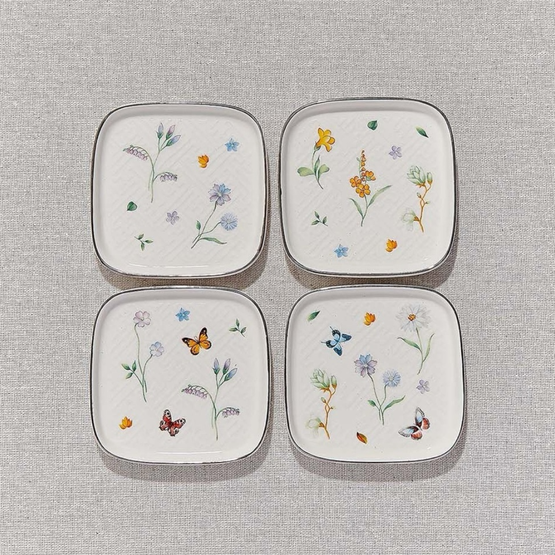 PAŞABAHÇE - Petite Fleur Porselen Mini Servis Tabağı 4'lü