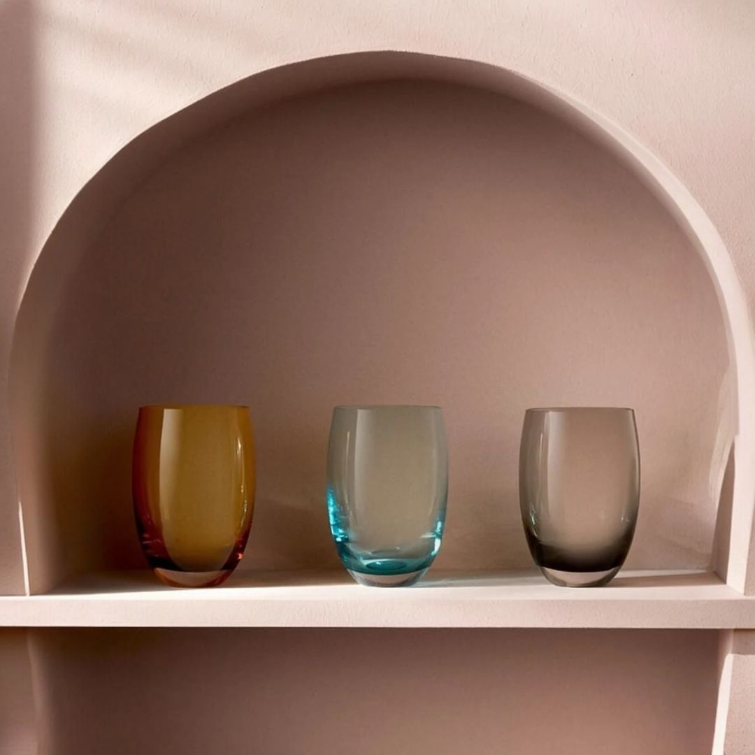 PAŞABAHÇE - Nude Colored U Su Bardağı Amber