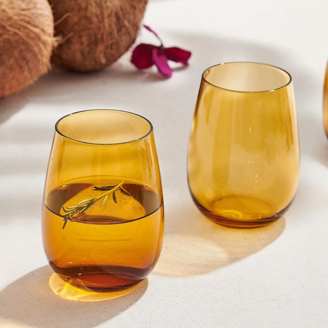 PAŞABAHÇE - Nude Colored U Su Bardağı Amber