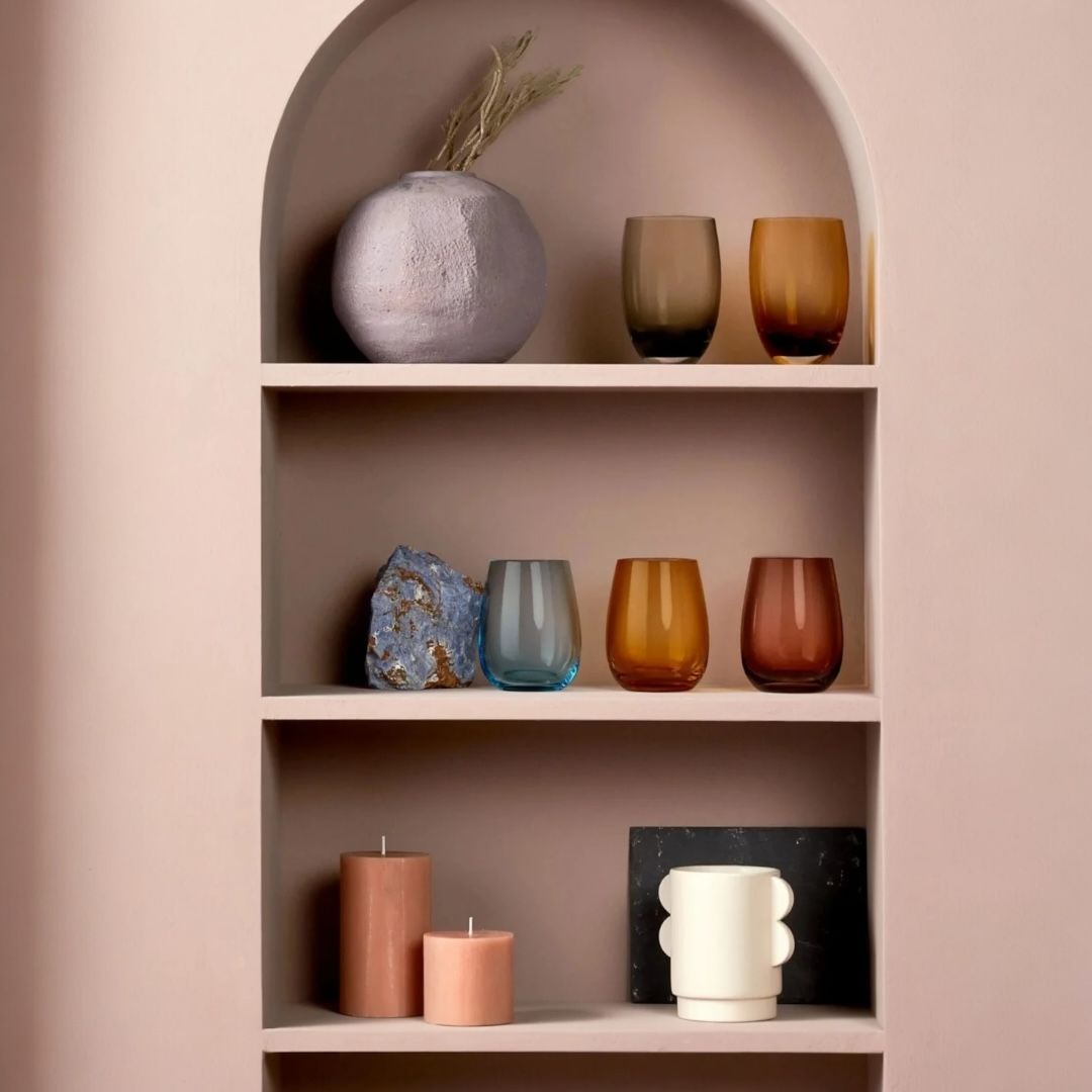 PAŞABAHÇE - Nude Colored U Su Bardağı Amber