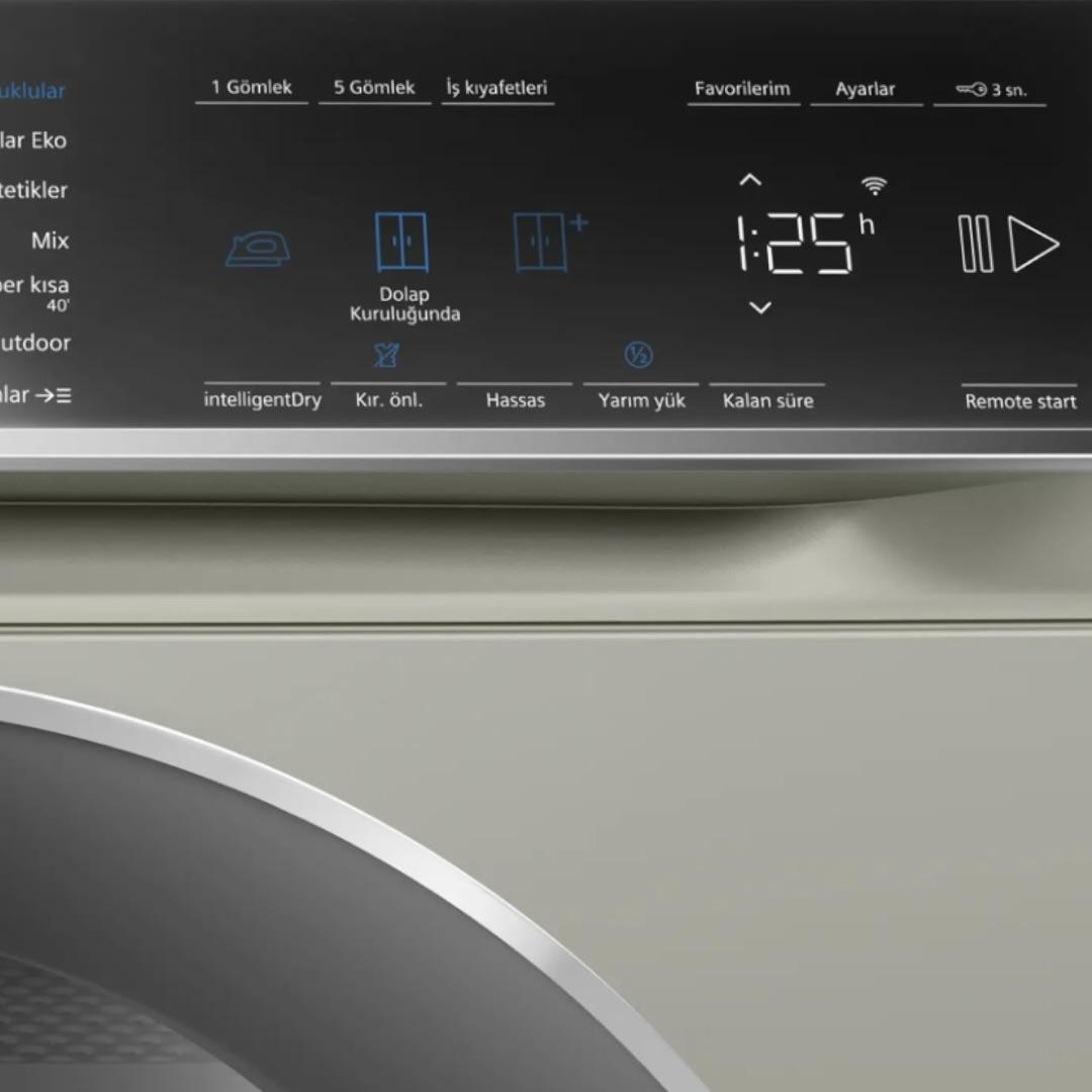 WQ45B2AXTR iQ700 Isı Pompalı Kurutma Makinesi 9 kg Gümüş